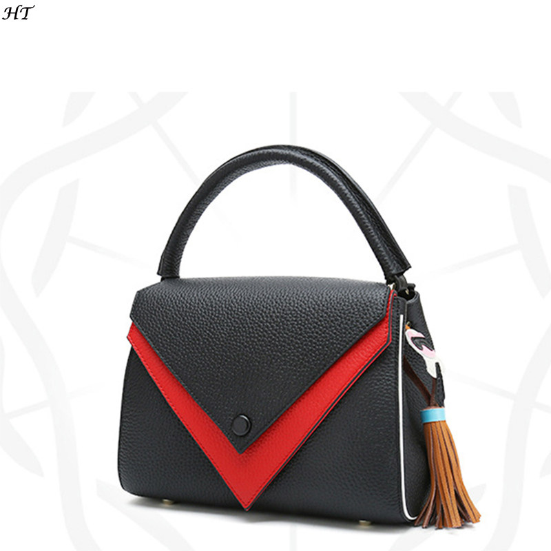 Lady Leather Handbag Lady's large-capacity Joker bag factory outlet Lady's fashion shoulder bag